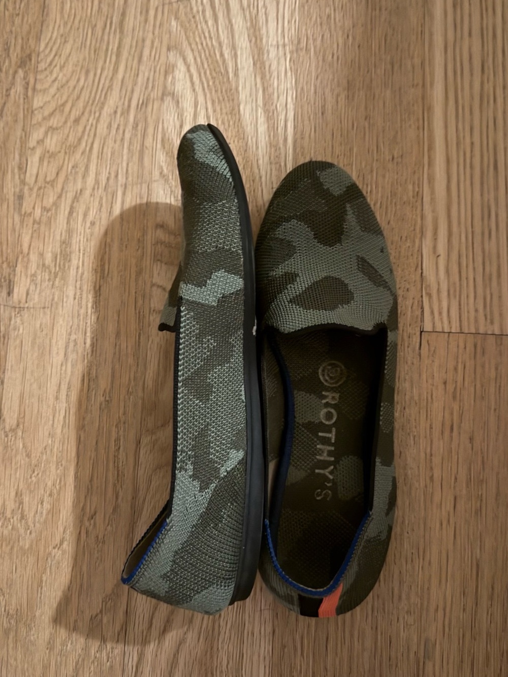Rothy's Olive Green Camo Slip-On Flats - Picture 5 of 5
